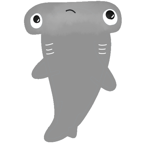 Jack, a friendly hammerhead shark, gently swimming